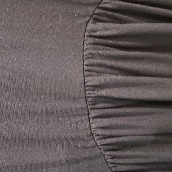 NEW Zara long sleeve gathered Black dress - Picture 5 of 8